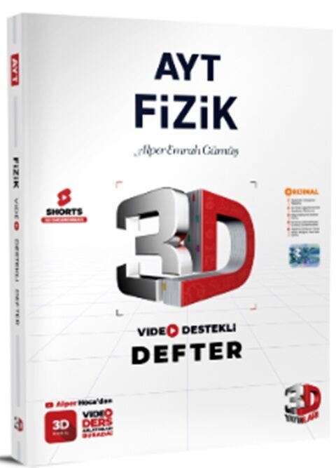 3D Yayınları AYT Fizik Video Destekli Defter 3D Yayınları AYT Fizik Video Destekli Defter