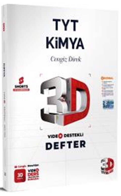 3D Yayınları TYT Kimya Video Destekli Defter 3D Yayınları TYT Kimya Video Destekli Defter