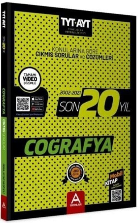 A Yayınları TYT AYT Coğrafya Son 20 Yıl Çıkmış Sorular 2002 2021 A Yayınları TYT AYT Coğrafya Son 20 Yıl Çıkmış Sorular 2002 2021
