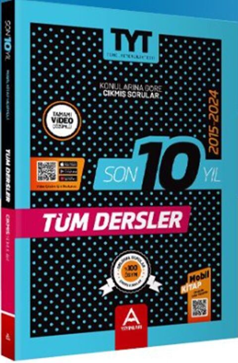 A Yayınları TYT Tüm Dersler Son 10 Yıl Çıkmış Sorular A Yayınları TYT Tüm Dersler Son 10 Yıl Çıkmış Sorular