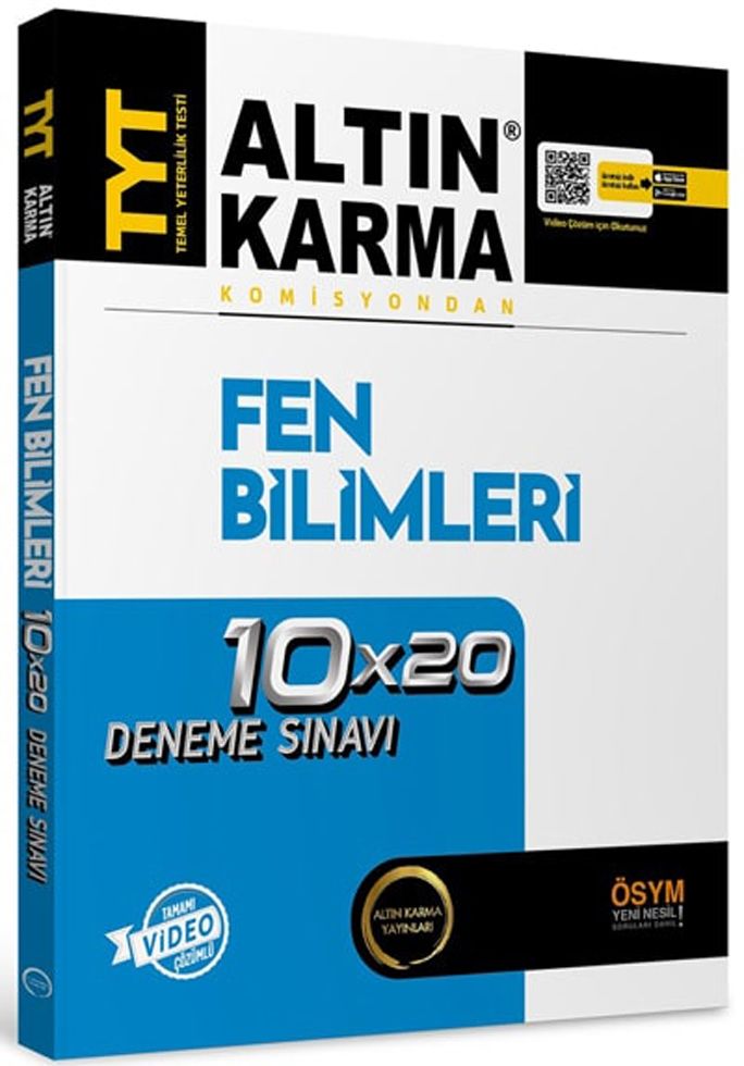 Altın Karma TYT Fen Bilimleri Video Çözümlü 10 x 20 Deneme Sınavı Altın Karma TYT Fen Bilimleri Video Çözümlü 10 x 20 Deneme Sınavı