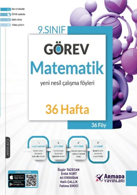Armada Yayınları 9. Sınıf Matematik Görev Yeni Nesil 36 Hafta Çalışma Föyleri Armada Yayınları 9. Sınıf Matematik Görev Yeni Nesil 36 Hafta Çalışma Föyleri