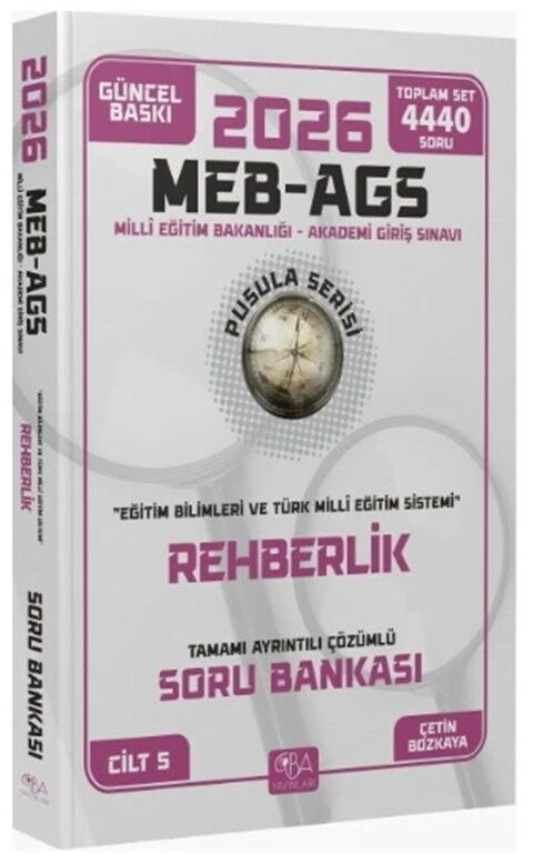 CBA Yayınları 2026 MEB AGS Eğitim Bilimleri Rehberlik Soru Bankası CBA Yayınları 2026 MEB AGS Eğitim Bilimleri Rehberlik Soru Bankası