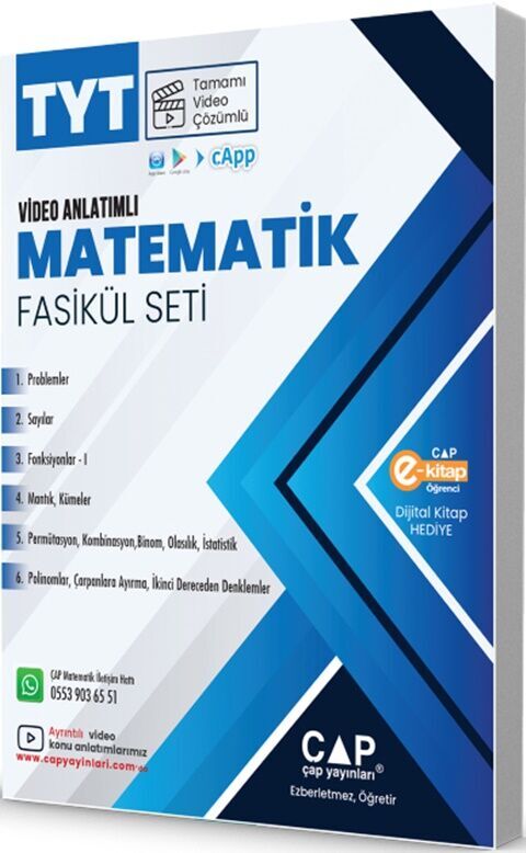 Çap TYT Matematik Seti Tamamı Video Çözümlü Çap TYT Matematik Seti Tamamı Video Çözümlü