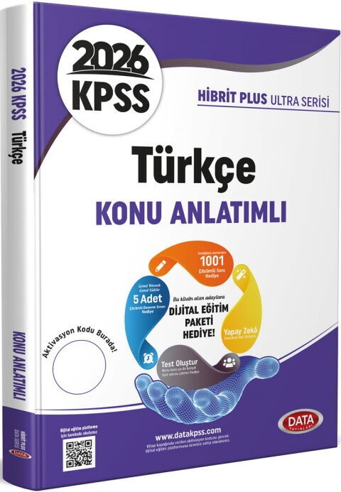 Data Yayınları 2026 KPSS Türkçe Hibrit Plus Ultra Serisi Konu Anlatımlı Data Yayınları 2026 KPSS Türkçe Hibrit Plus Ultra Serisi Konu Anlatımlı
