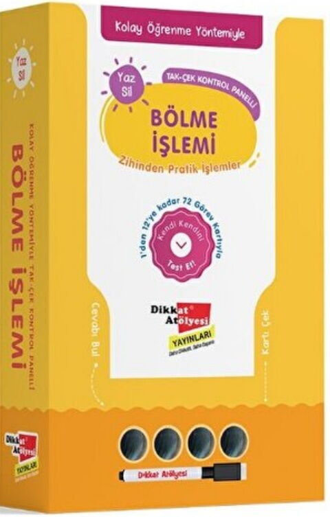 Dikkat Atölyesi Yayınları Kolay Öğrenme Yöntemiyle Yaz Sil Bölme İşlemi Dikkat Atölyesi Yayınları Kolay Öğrenme Yöntemiyle Yaz Sil Bölme İşlemi