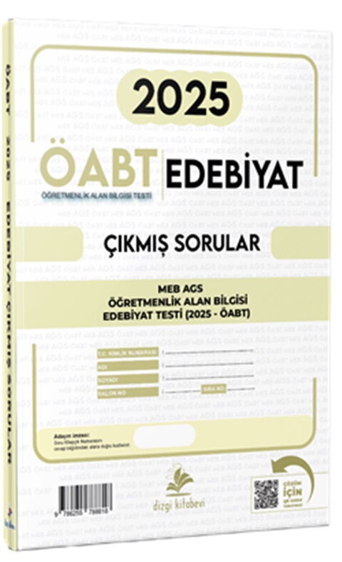 Dizgi Kitap 2025 MEB AGS ÖABT Edebiyat Video Çözümlü Sınavı Tek Fasikül Orijinal Çıkmış Sorular Dizgi Kitap 2025 MEB AGS ÖABT Edebiyat Video Çözümlü Sınavı Tek Fasikül Orijinal Çıkmış Sorular