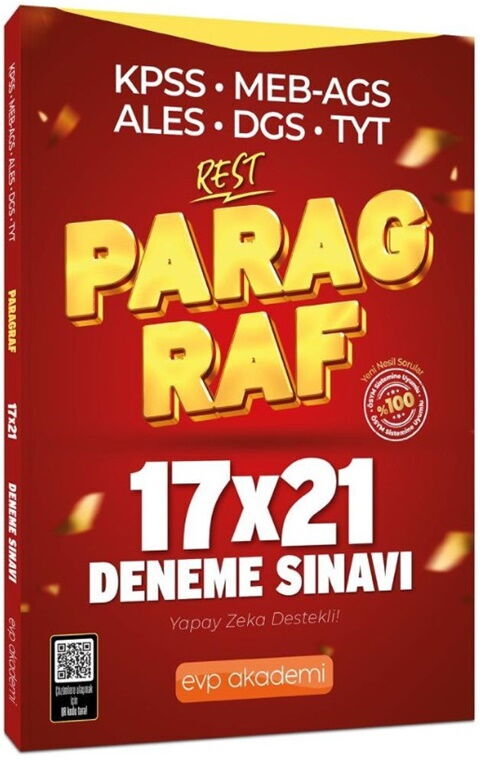 EVP Akademi KPSS MEB AGS ALES DGS TYT Paragraf REST 17×21 Deneme EVP Akademi KPSS MEB AGS ALES DGS TYT Paragraf REST 17×21 Deneme