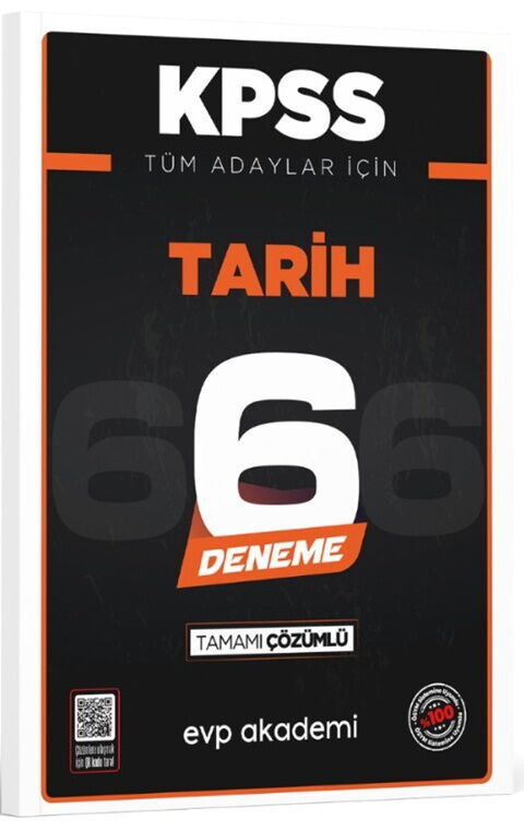 EVP Akademi KPSS Tüm Adaylar İçin Tarih 6 Deneme EVP Akademi KPSS Tüm Adaylar İçin Tarih 6 Deneme