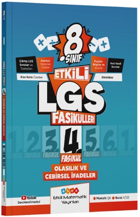 Etkili Matematik Yayınları 8. Sınıf Etkili LGS Fasikül Olasılık ve Cebirsel İfadeler 4 Etkili Matematik Yayınları 8. Sınıf Etkili LGS Fasikül Olasılık ve Cebirsel İfadeler 4