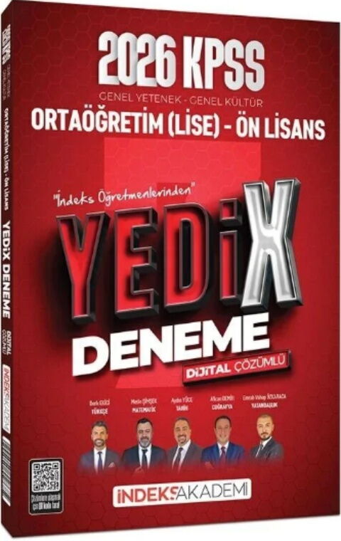 İndeks Akademi 2026 KPSS Lise Ortaöğretim Ön Lisans YEDİX 7 Deneme Çözümlü İndeks Akademi 2026 KPSS Lise Ortaöğretim Ön Lisans YEDİX 7 Deneme Çözümlü