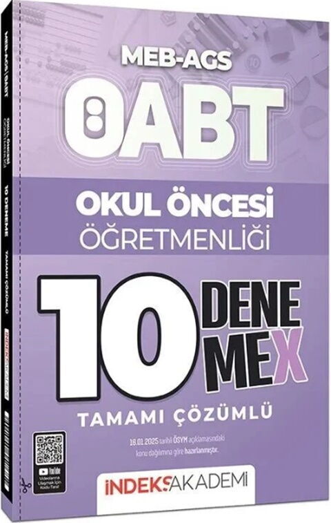 İndeks Akademi ÖABT MEB AGS Okul Öncesi Öğretmenliği 10 DenemeX Çözümlü İndeks Akademi ÖABT MEB AGS Okul Öncesi Öğretmenliği 10 DenemeX Çözümlü
