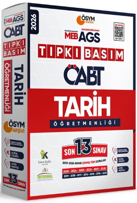 İnformal Yayınları 2026 MEB AGS ÖABT Tarih Öğretmenliği ÖSYM Tıpkı Basım 13 lü Deneme Paketi İnformal Yayınları 2026 MEB AGS ÖABT Tarih Öğretmenliği ÖSYM Tıpkı Basım 13 lü Deneme Paketi