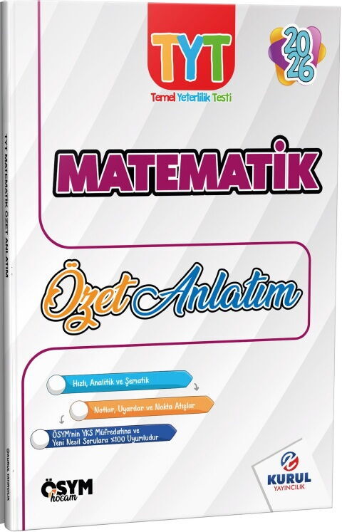 Kurul Yayıncılık 2026 TYT Matematik Özet Anlatım Kurul Yayıncılık 2026 TYT Matematik Özet Anlatım