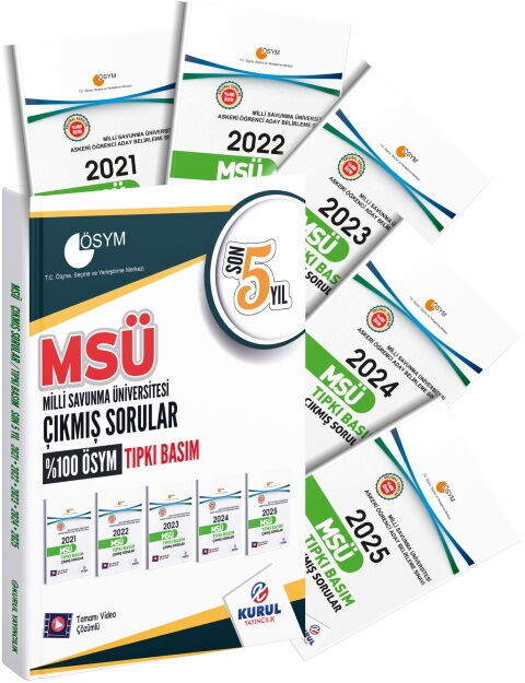Kurul Yayıncılık MSÜ Son 5 Yıl Tıpkı Basım Çıkmış Sorular Kurul Yayıncılık MSÜ Son 5 Yıl Tıpkı Basım Çıkmış Sorular
