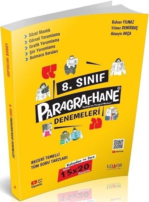 Lodos Yayınları 8. Sınıf Paragrafhane 15×20 Deneme Lodos Yayınları 8. Sınıf Paragrafhane 15×20 Deneme