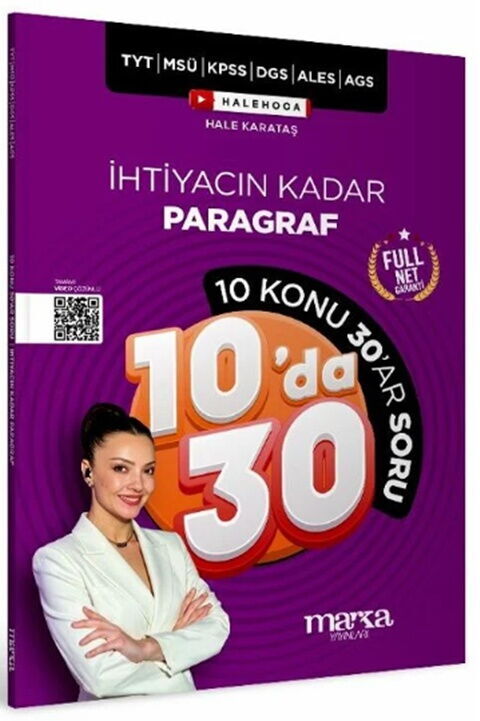 Marka KPSS MEB AGS TYT MSÜ DGS ALES İhtiyacın Kadar Paragraf 10 da 30 Soru Bankası Marka KPSS MEB AGS TYT MSÜ DGS ALES İhtiyacın Kadar Paragraf 10 da 30 Soru Bankası