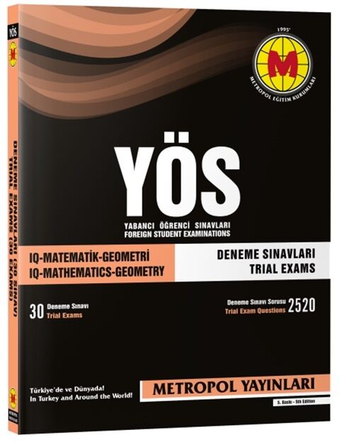 Metropol Yayınları YÖS Matematik Geometri Deneme 30 Sınavları Metropol Yayınları YÖS Matematik Geometri Deneme 30 Sınavları
