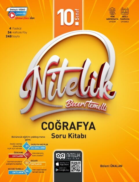 Nitelik Yayınları 10. Sınıf Coğrafya Beceri Temelli Soru Kitabı Nitelik Yayınları 10. Sınıf Coğrafya Beceri Temelli Soru Kitabı