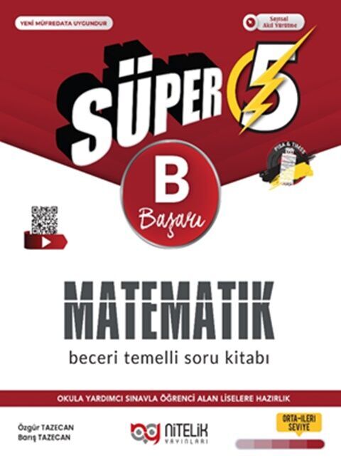Nitelik Yayınları 5. Sınıf Matematik Süper B Beceri Temelli Soru Kitabı Nitelik Yayınları 5. Sınıf Matematik Süper B Beceri Temelli Soru Kitabı