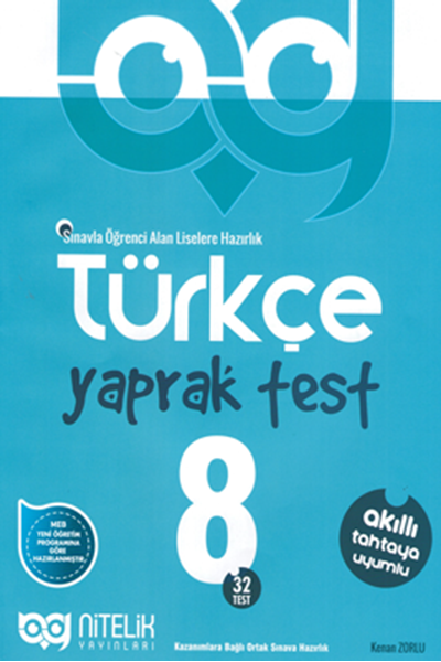 Nitelik Yayınları 8. Sınıf Türkçe Yaprak Test Nitelik Yayınları 8. Sınıf Türkçe Yaprak Test