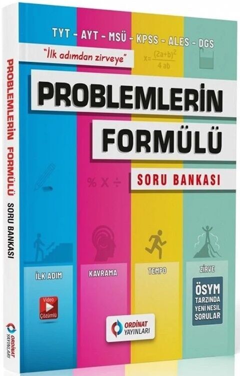 Ordinat Yayınları TYT AYT KPSS MSÜ ALES Problemlerin Formülü Soru Bankası Ordinat Yayınları TYT AYT KPSS MSÜ ALES Problemlerin Formülü Soru Bankası