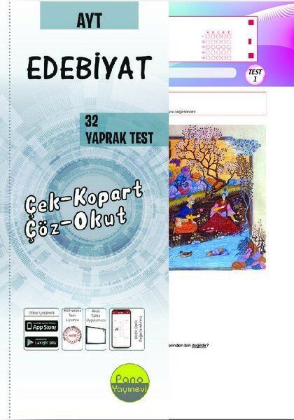 Pano Yayınları AYT Edebiyat 32 Yaprak Test Pano Yayınları AYT Edebiyat 32 Yaprak Test