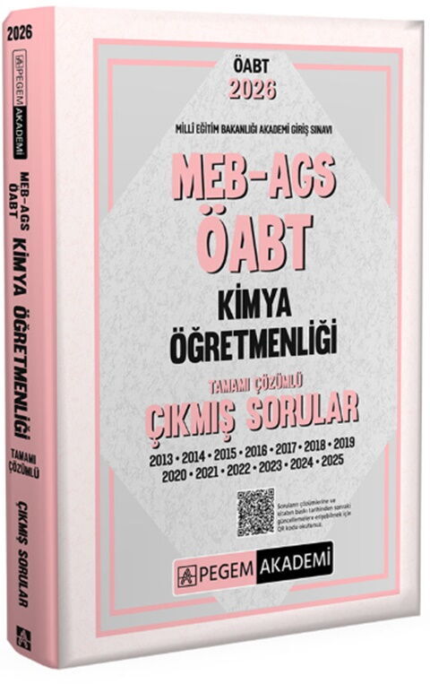 Pegem Akademi 2026 MEB AGS ÖABT Kimya Öğretmenliği Tamamı Çözümlü Çıkmış Sorular Pegem Akademi 2026 MEB AGS ÖABT Kimya Öğretmenliği Tamamı Çözümlü Çıkmış Sorular