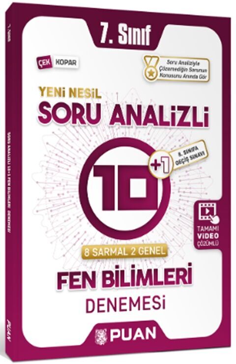 Puan Yayınları 7. Sınıf Fen Bilimleri Soru Analizli 10+1 Deneme Puan Yayınları 7. Sınıf Fen Bilimleri Soru Analizli 10+1 Deneme
