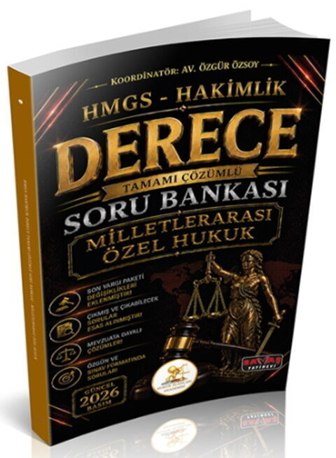 Savaş Yayınları 2026 HUKAL HMGS Hakimlik Derece Milletlerarası Özel Hukuk Soru Bankası Savaş Yayınları 2026 HUKAL HMGS Hakimlik Derece Milletlerarası Özel Hukuk Soru Bankası