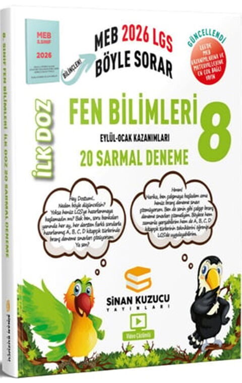 Sinan Kuzucu 2026 8. Sınıf Fen Bilimleri İlk Doz Sarmal Branş Denemeleri Sinan Kuzucu 2026 8. Sınıf Fen Bilimleri İlk Doz Sarmal Branş Denemeleri