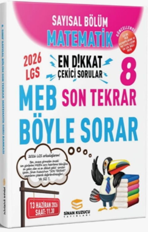 Sinan Kuzucu 2026 8. Sınıf Matematik Sayısal Bölüm Son Tekrar Soru Bankası Sinan Kuzucu 2026 8. Sınıf Matematik Sayısal Bölüm Son Tekrar Soru Bankası