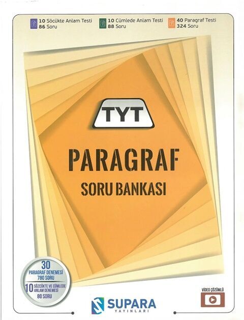 Supara Yayınları TYT Paragraf Soru Bankası Supara Yayınları TYT Paragraf Soru Bankası