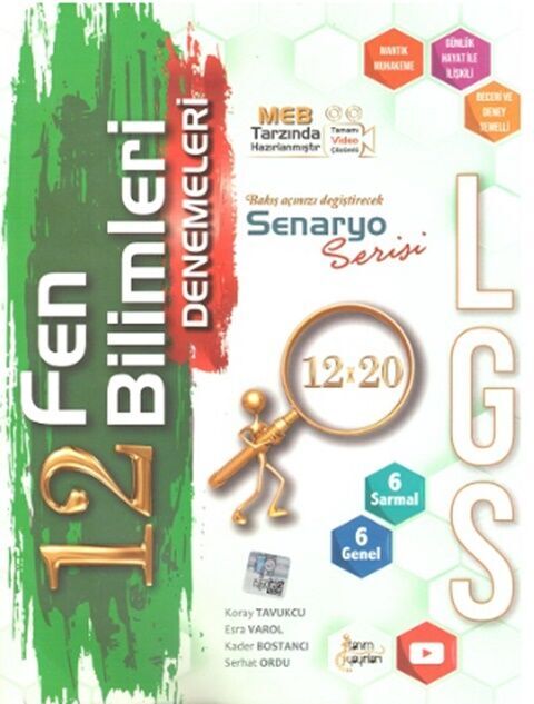 Tanım Yayınları 8. Sınıf LGS Fen Bilimleri 12 x 20 Deneme Tanım Yayınları 8. Sınıf LGS Fen Bilimleri 12 x 20 Deneme