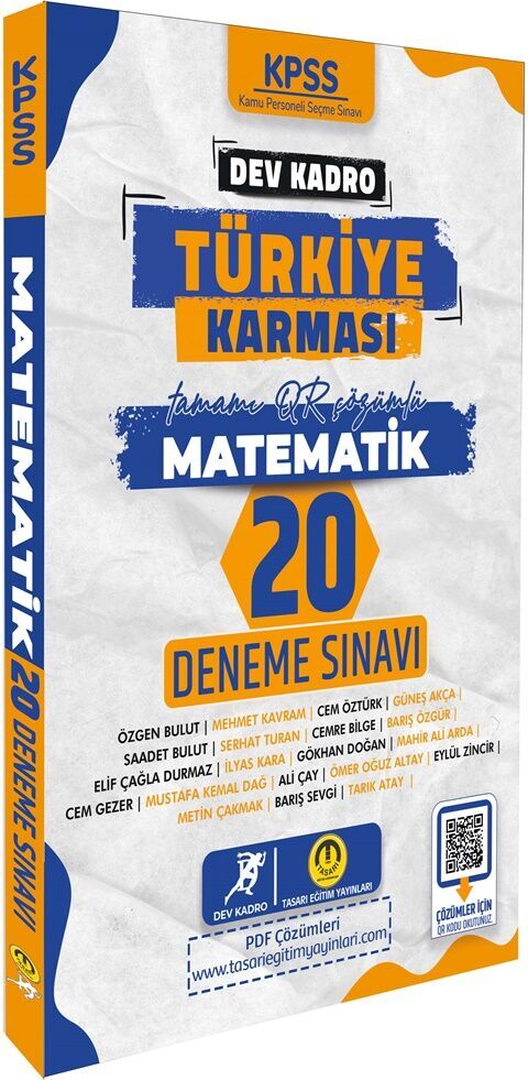 Tasarı Yayınları KPSS Matematik Dev Kadro Türkiye Karması 20 Deneme Tasarı Yayınları KPSS Matematik Dev Kadro Türkiye Karması 20 Deneme