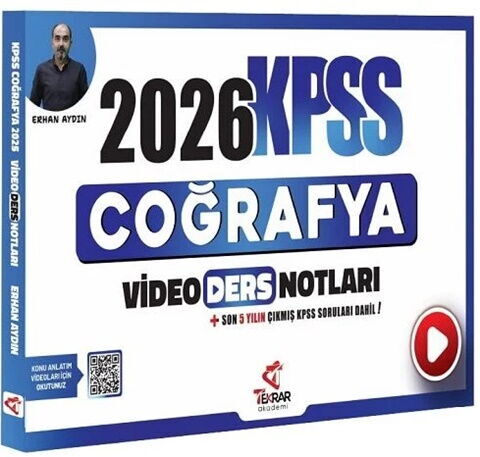 Tekrar Akademi 2026 KPSS Coğrafya Video Ders Notları Tekrar Akademi 2026 KPSS Coğrafya Video Ders Notları