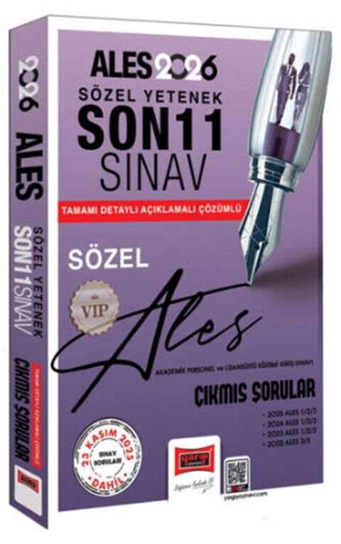 Yargı Yayınları 2026 ALES Sözel Yetenek Son 11 Sınav Çıkmış Sorular Yargı Yayınları 2026 ALES Sözel Yetenek Son 11 Sınav Çıkmış Sorular