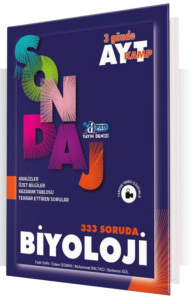 Yayın Denizi AYT Biyoloji Pro 333 Soruda Sondaj Kamp Yayın Denizi AYT Biyoloji Pro 333 Soruda Sondaj Kamp