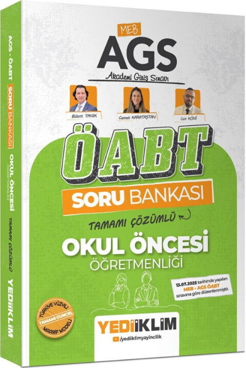 Yediiklim MEB AGS ÖABT Okul Öncesi Öğretmenliği Tamamı Çözümlü Soru Bankası Yediiklim MEB AGS ÖABT Okul Öncesi Öğretmenliği Tamamı Çözümlü Soru Bankası