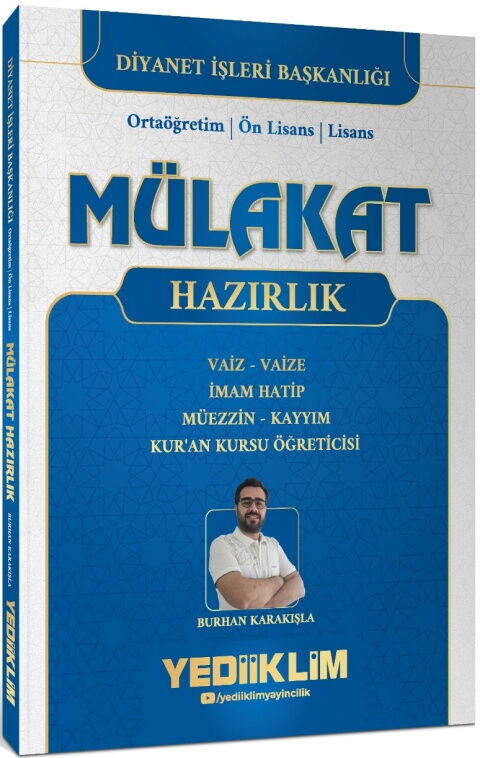 Yediiklim Yayınları Diyanet İşleri Mülakat Hazırlık Kitabı Yediiklim Yayınları Diyanet İşleri Mülakat Hazırlık Kitabı