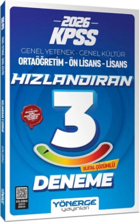 Yönerge Yayınları 2026 KPSS Genel Yetenek Genel Kültür Hızlandıran 3 Deneme Yönerge Yayınları 2026 KPSS Genel Yetenek Genel Kültür Hızlandıran 3 Deneme