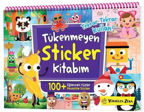 Yükselen Zeka Yayınları Tükenmeyen Sticker Kitabım Eğlenceli Yüzler Yükselen Zeka Yayınları Tükenmeyen Sticker Kitabım Eğlenceli Yüzler